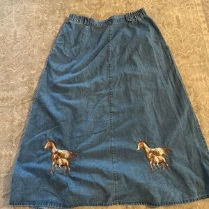 Vintage denim skirt